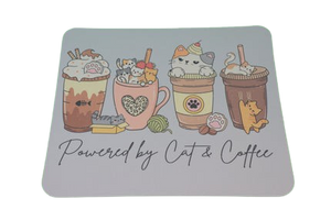 Powered By Cats & Coffee Mouse Pad